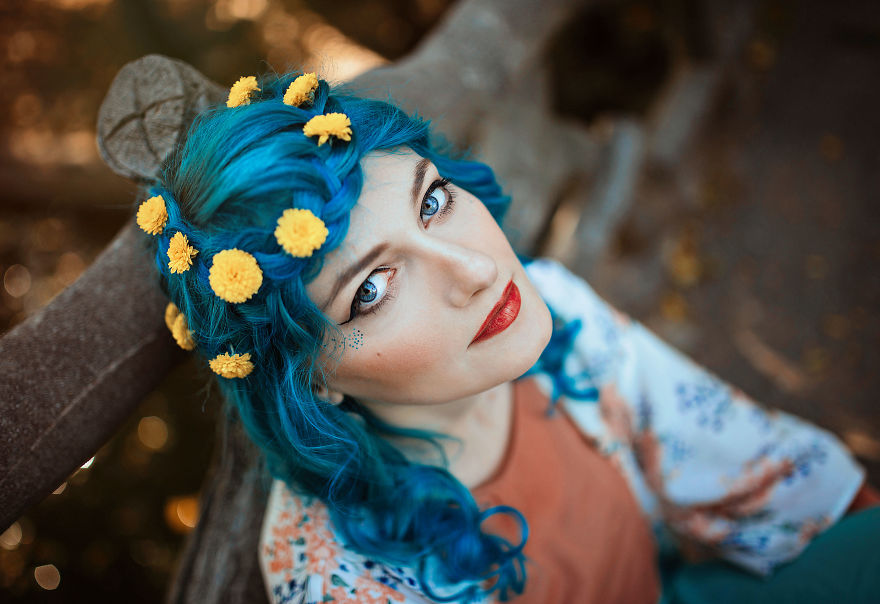 I Create Dreamy Portraits Inspired By Colored Hair And Fairytales