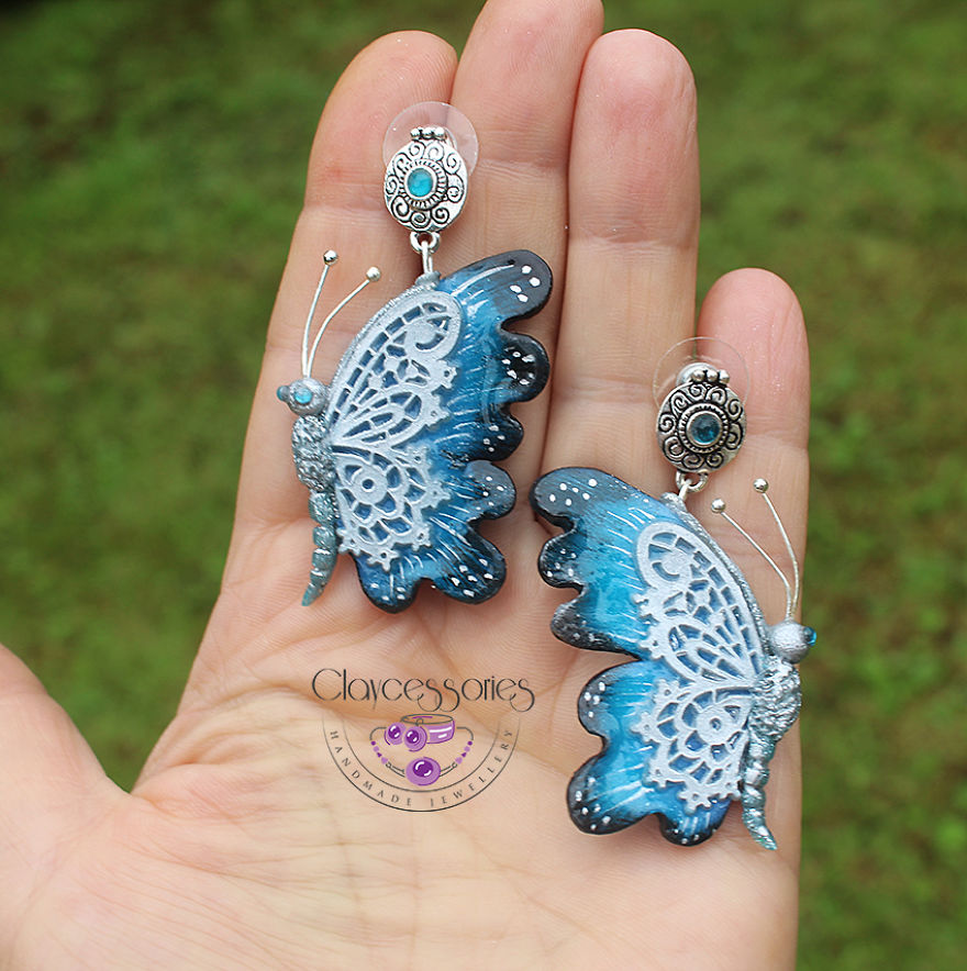I Use Polymer Clay To Create Unique Butterfly Jewellery