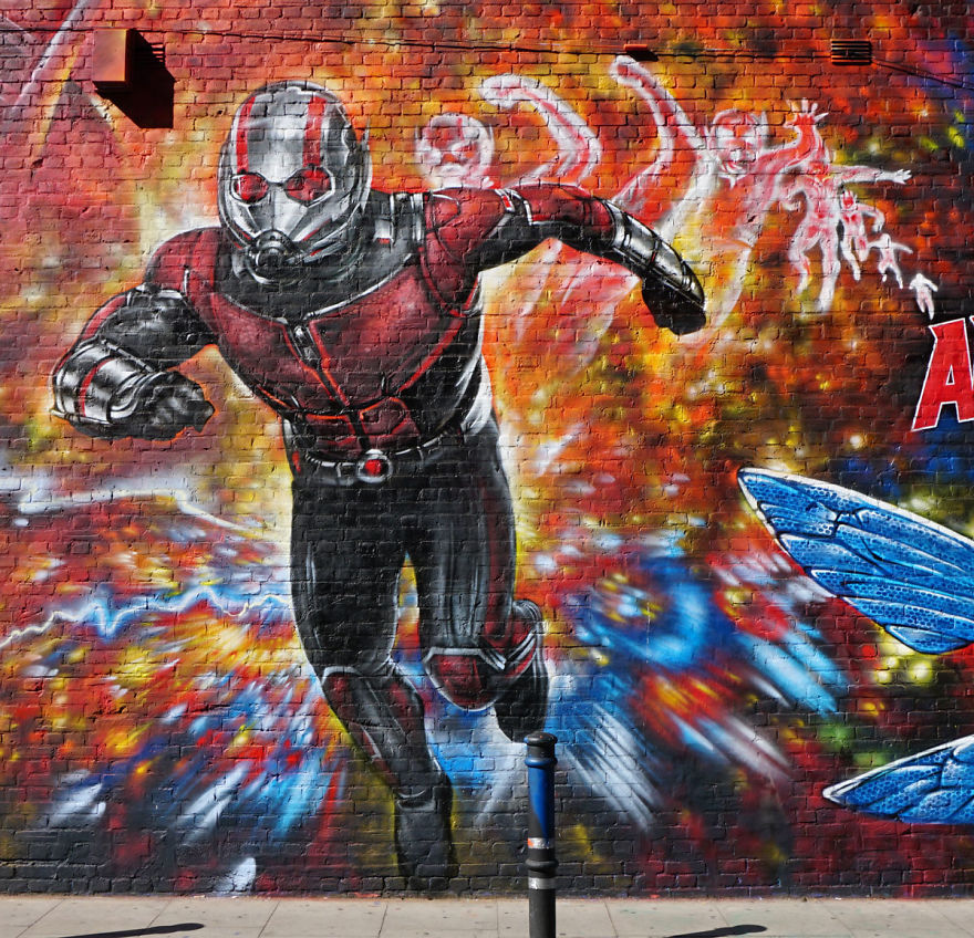 Huge New Mural Featuring Marvel Studio's Ant-Man And The Wasp From Jim Vision