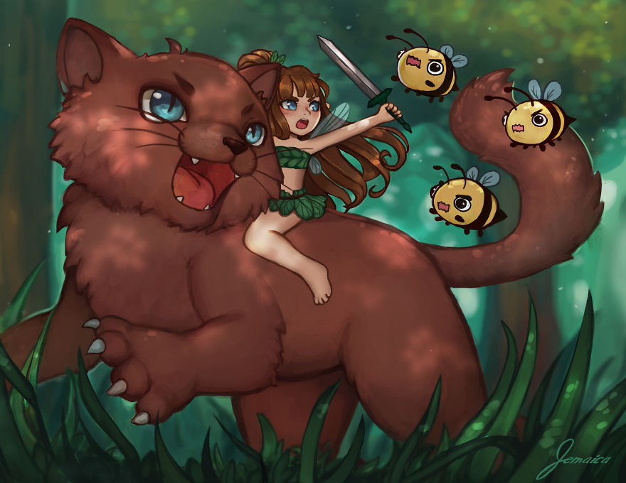 I Made 12 Cat And Fairy Illustrations Over 8 Months For A Whimsical 2019 Calendar I Made 12 Cat And Fairy Illustrations Over 8 Months For A Whimsical 2019 Calendar