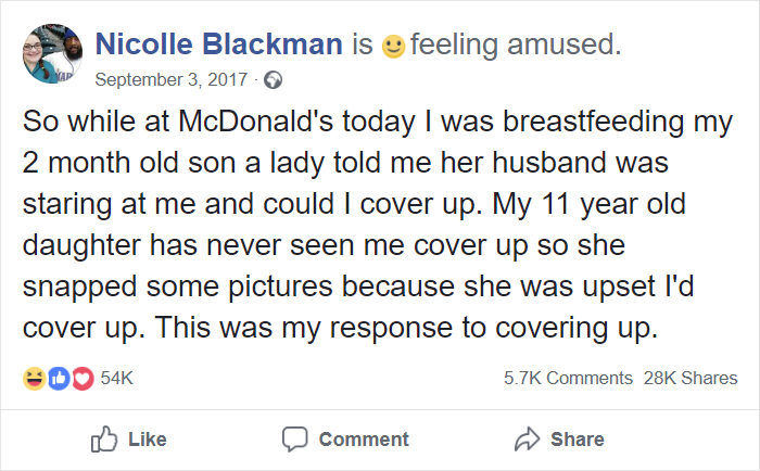 This Man Told A Breastfeeding Mother To Cover Up And She Took His Request Literally