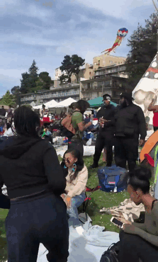 Some Time Ago A White Woman Tried To Call The Police On Some Black People Barbecuing. This Was The Scene In That Same Spot Two Weeks Later