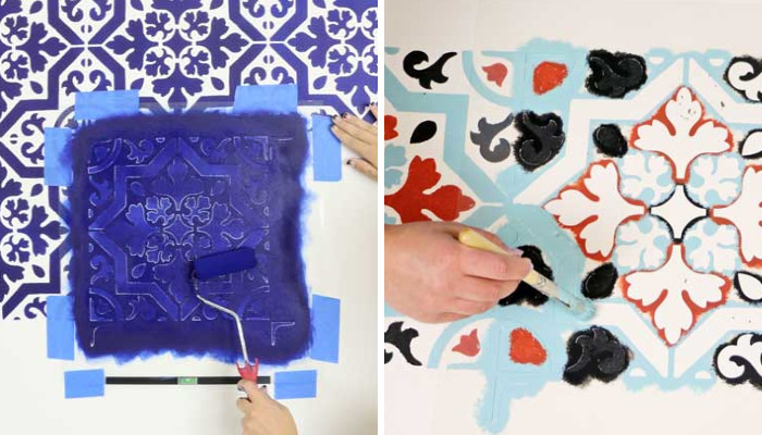 How To Use Versa-“Tile” Stencils To Redecorate Your Home