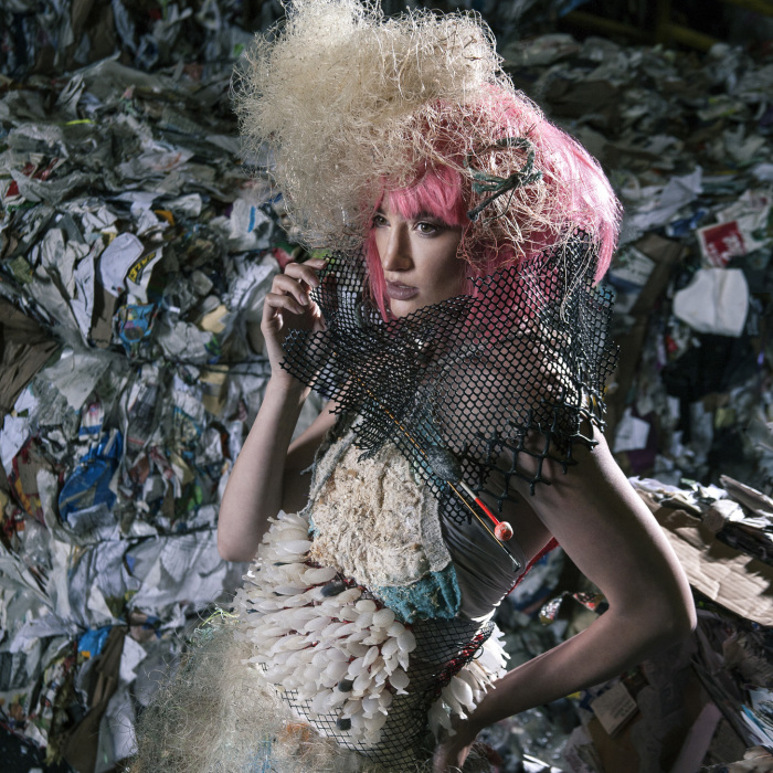 We Created A Fashion Collection Made Entirely Of Washed Up Trash Found On The Beach