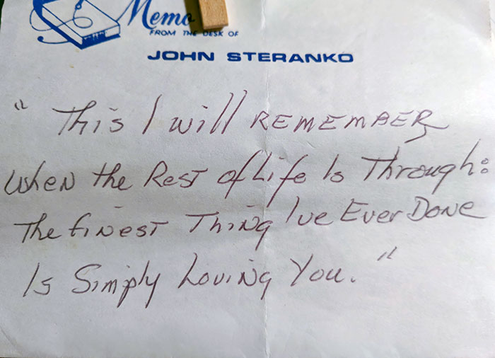 This Is The Last Note My Grandfather Left My Grandma Before He Died. He Attached It To His Will Because He Knew That'd The Only Time She Would Find It