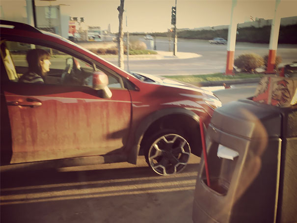 This Gurl And Her Mom... Filled Up, Got Right Back On The Highway. Dug A Groove The Whole Way