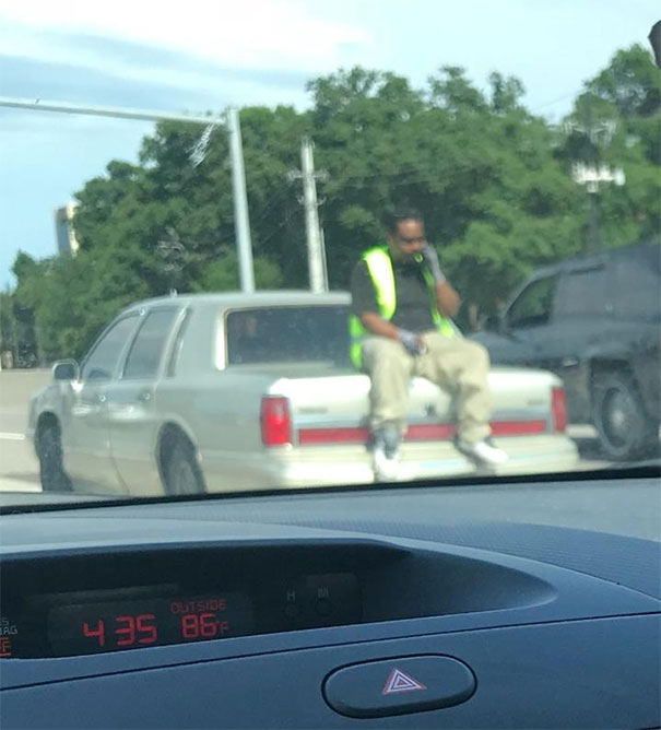 Just Seen Driving Down The Freeway During Rush Hour In Dallas