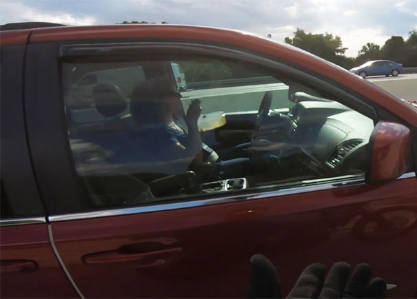 No Hands “Driving” In The Fast Lane