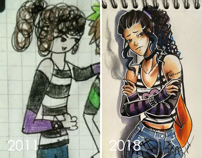 I Really Enjoy To "Restore" My Old Characters Of Elementary And Middle School And Only Now I Realize How Synthesized And Anatomically Incorrect They Are