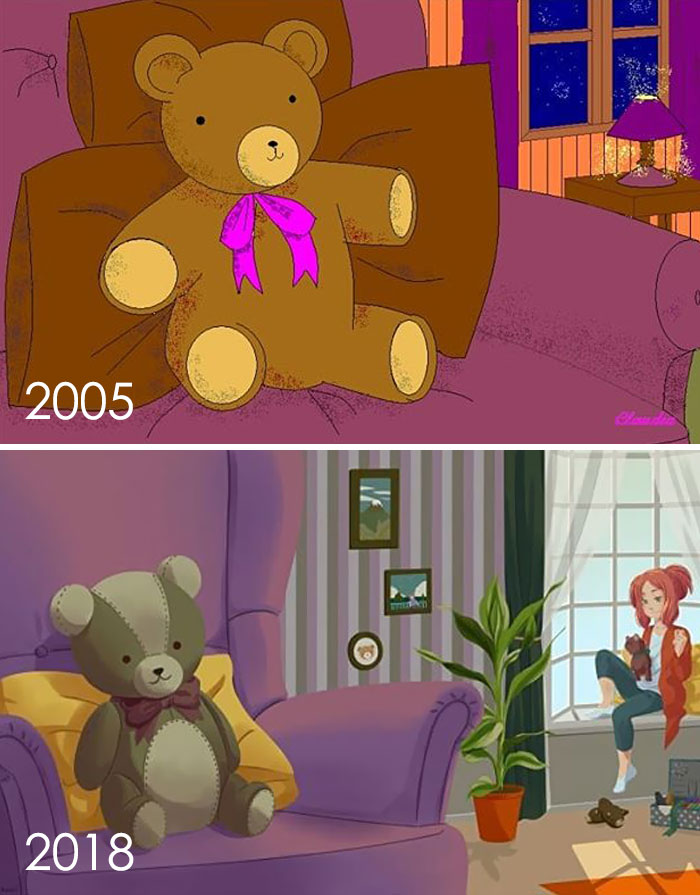 Organizing My Files, I Found This Drawing Which Is One Of The First Digital Drawings I Made, 13 Years Ago, In Paint. I Thought It Would Be Fun To Redo It And See The Result