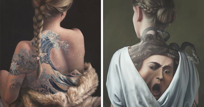 Famous Masterpieces Are Re-imagined As Tattoos On The Back