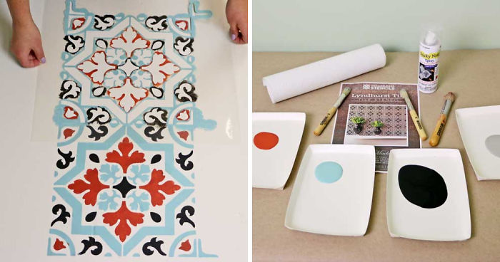 How To Use Versa-“Tile” Stencils To Redecorate Your Home