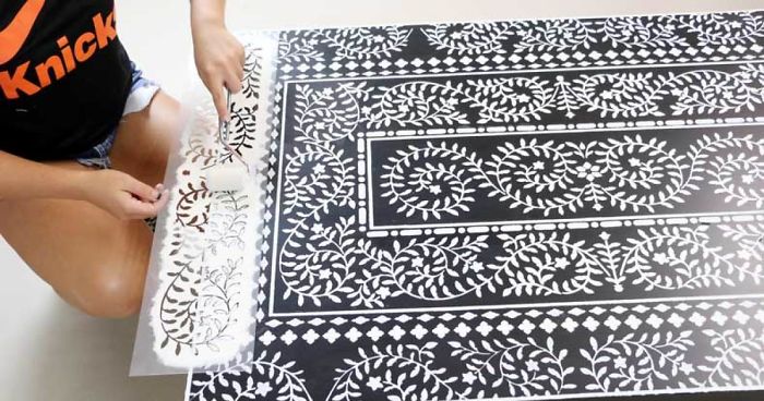 Take Your Ikea Coffee Table From Bland To Grand With An Inlay Stencil Kit