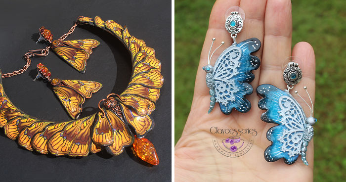 I Use Polymer Clay To Create Unique Butterfly Jewellery