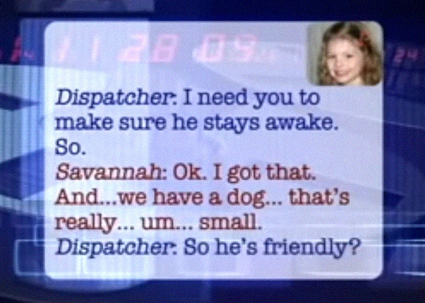 Brave Little Girl Calls 911 To Save Dad's Life, And Her Conversation With The Dispatcher Is Cracking Everyone Up Brave Little Girl Calls 911 To Save Dad's Life, And Her Conversation With The Dispatcher Is Cracking Everyone Up