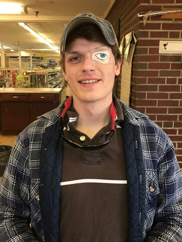 A Coworker Was Having Eye Problems So We Made Him A Patch. Is It Off-Putting?