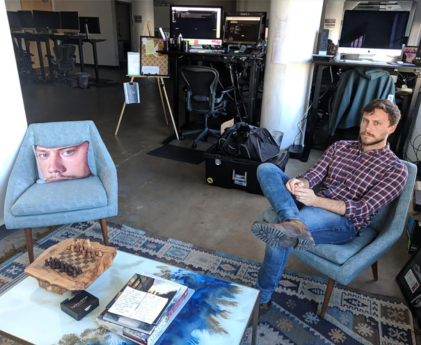 It's My Coworker's Last Day So We Made A Pillow For The Office To Remember Him By. He Wasn't Happy