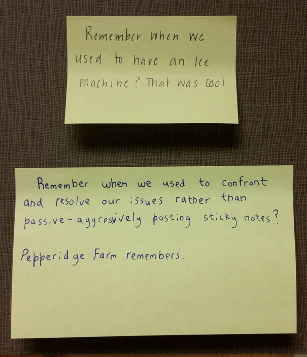 Office Ice Machine Breaks Down, Post-it Drama Ensues