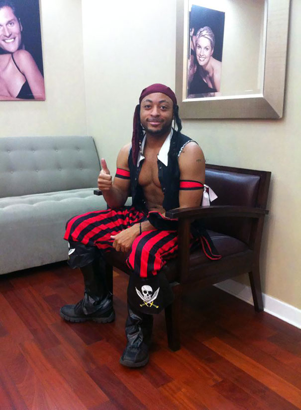 Forgot I Had A Dentist Appointment And Didn't Have Time To Change. They Think I Am Crazy In The Waiting Room