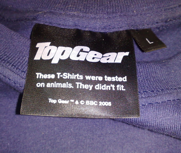While We Are Talking About Shirt Tags: Classic From Top Gear