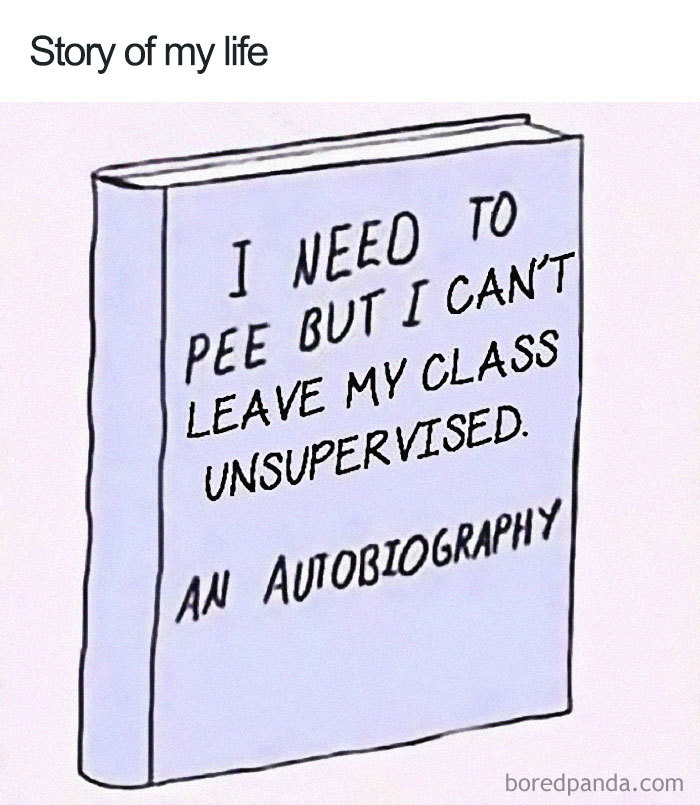 Book cover illustrating teacher meme about classroom struggles.