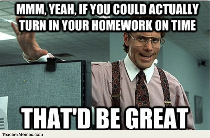 Teacher meme depicting office scene humorously highlighting educator hardships.