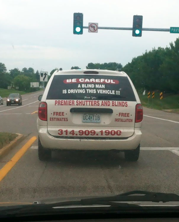 Blind Man Is Driving