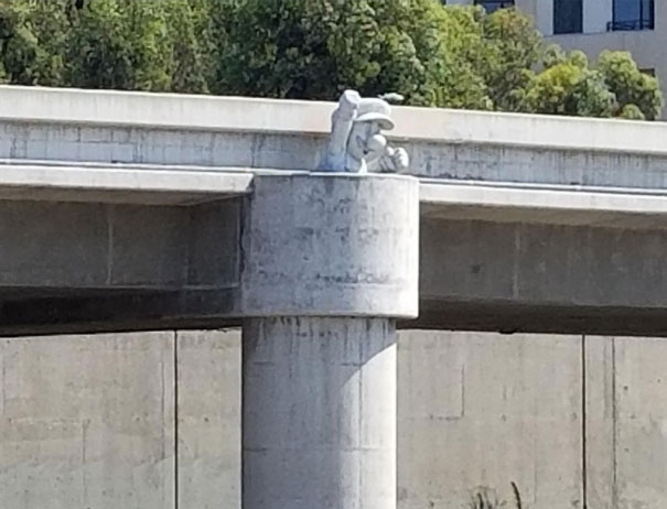 Mario Coming Out A Freeway Support In LA