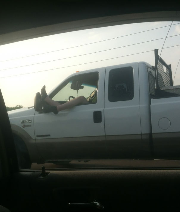 Saw This Guy Driving Down The Interstate. When He Saw Me Take The Pic He Waved At Me And Screamed "Cruise Control"