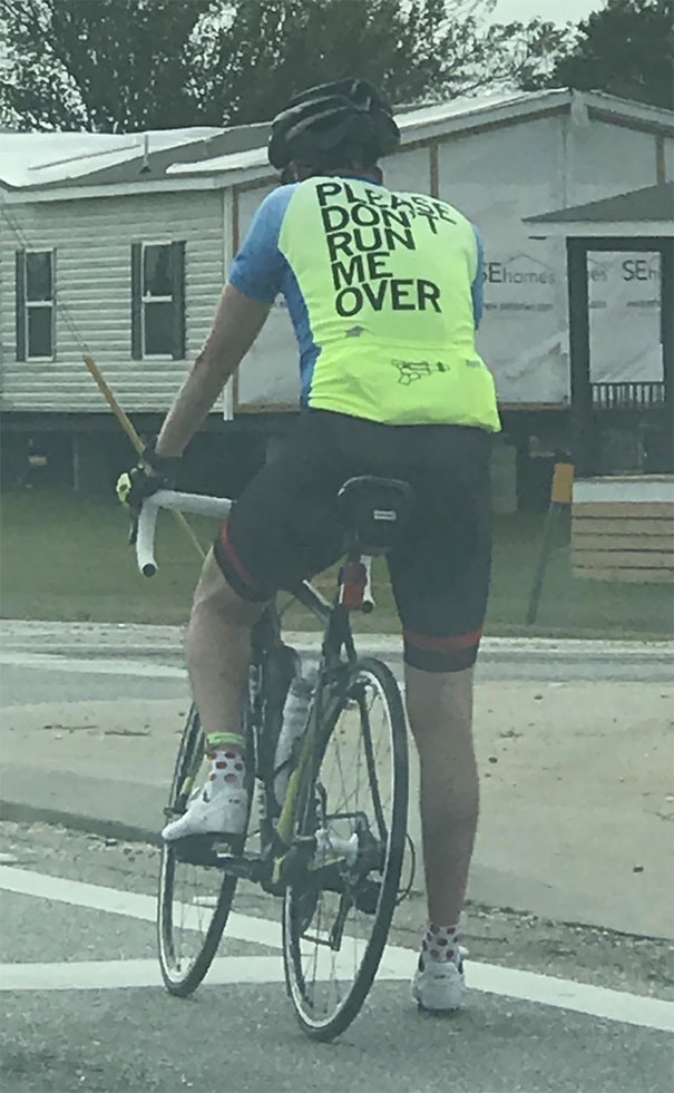 This Guy's Shirt This Morning In Traffic