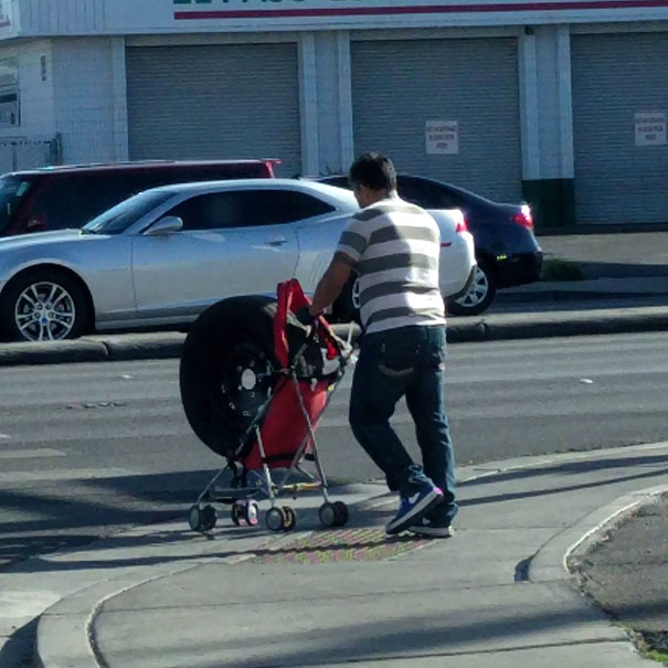 Getting That Tire Home, Vegas Style