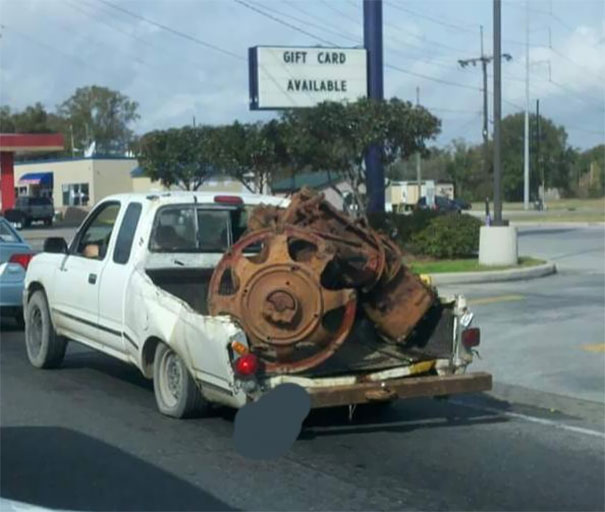 This Guy Was Actually Driving Down The Road Like This
