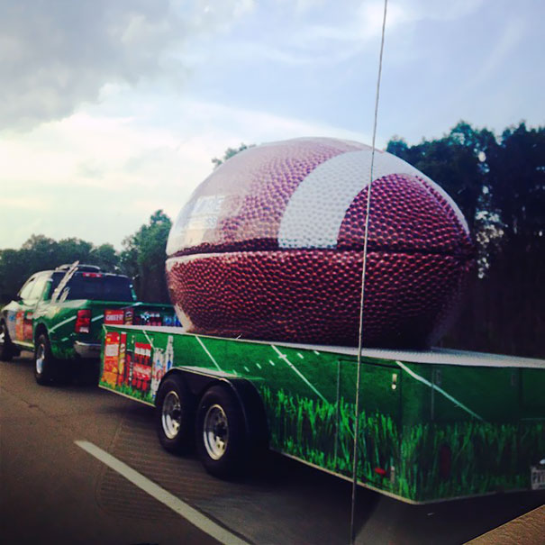Must Be A Football Season Because I Found One Rolling Down The Highway