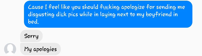 Unsolicited Douche Sends Dick Pic To Woman At 3 AM, So She Tracks Down His Mom Unsolicited Douche Sends Dick Pic To Woman At 3 AM, So She Tracks Down His Mom