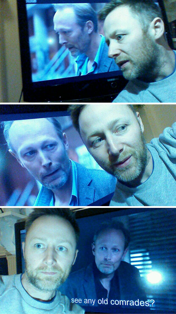 When You Catch Your Doppelgänger On Tv