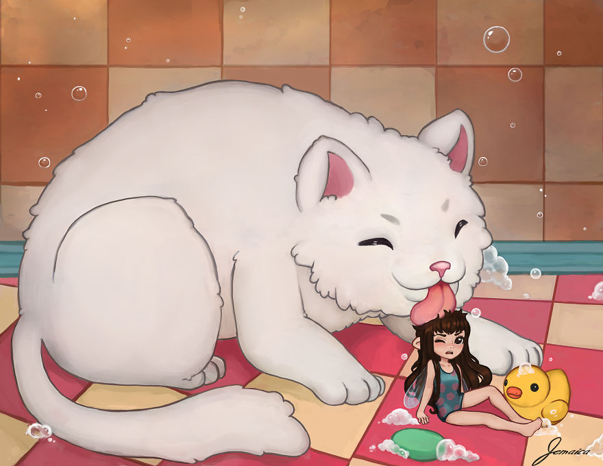 I Made 12 Cat And Fairy Illustrations Over 8 Months For A Whimsical 2019 Calendar