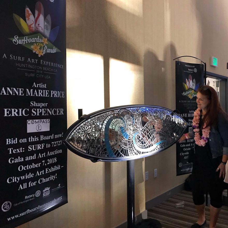 I Created A Mostly Mirror Mosaic Surfboard I Created A Mostly Mirror Mosaic Surfboard