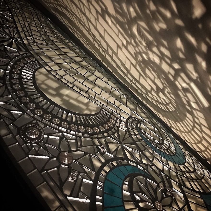 I Created A Mostly Mirror Mosaic Surfboard