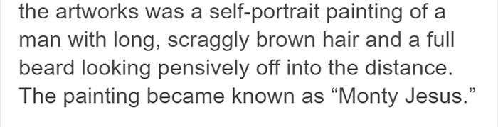 Art Students Notice A Painting That Looks Like Jesus And It Escalates Into A New 'Religion'