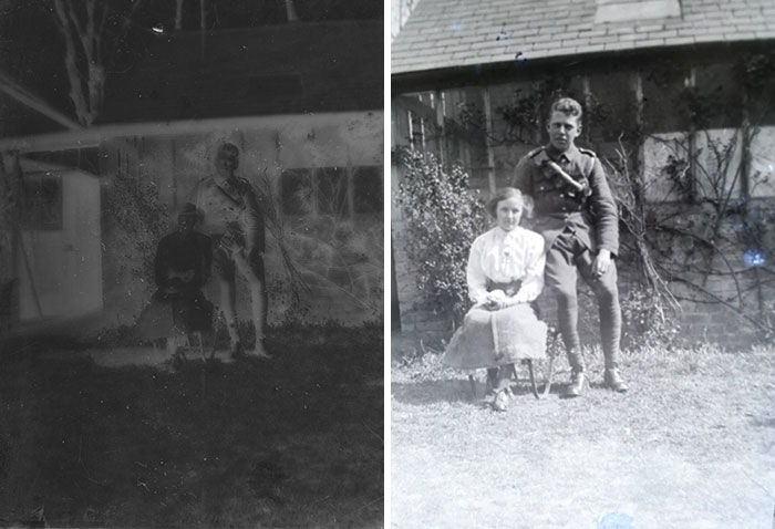 Man Finds 100-Year-Old Photo Negatives Inside Old Box He Buys For £4, Son 'Develops' Them Using Photoshop Man Finds 100-Year-Old Photo Negatives Inside Old Box He Buys For £4, Son 'Develops' Them Using Photoshop