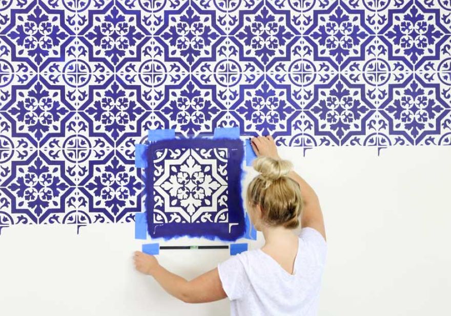 How To Use Versa-"Tile" Stencils To Redecorate Your Home