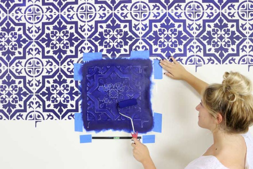 How To Use Versa-"Tile" Stencils To Redecorate Your Home
