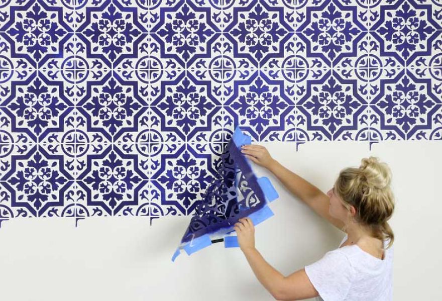 How To Use Versa-"Tile" Stencils To Redecorate Your Home
