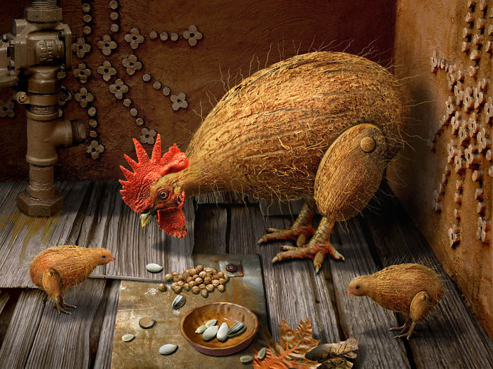 Animals Photoshopped Into Plants