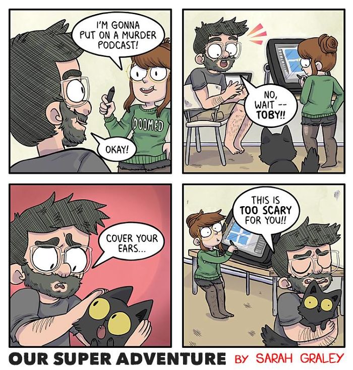 Relationship-Comics-Boyfriend-Cats-Sarah-Graley-Illustration