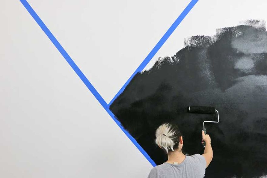 Have The Coolest Kid On The Block With This Geometric Stenciled Nursery