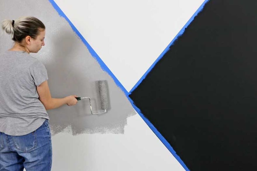 Have The Coolest Kid On The Block With This Geometric Stenciled Nursery