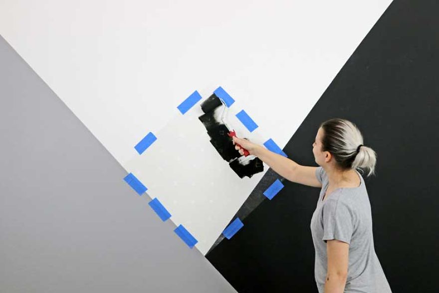 Have The Coolest Kid On The Block With This Geometric Stenciled Nursery