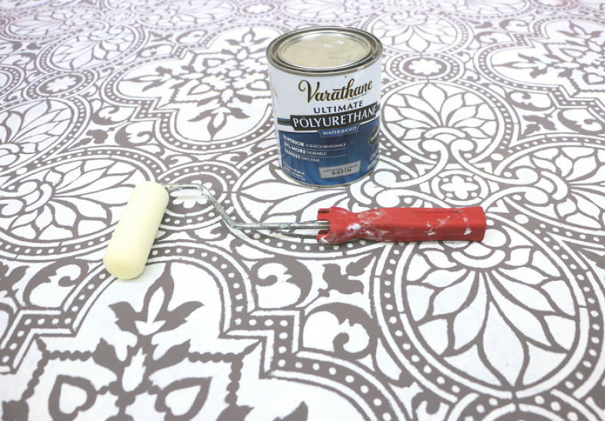 Use A Tile Stencil To Upgrade Your Boring Floor