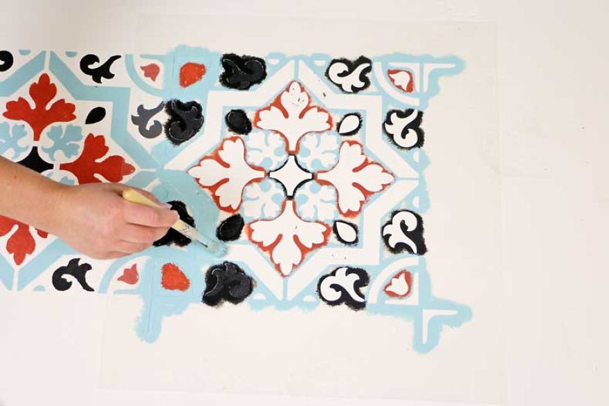How To Use Versa-"Tile" Stencils To Redecorate Your Home